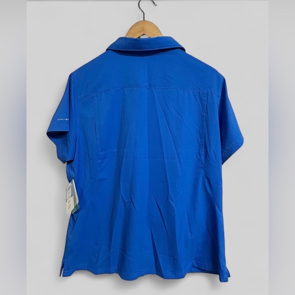 Columbia Omni Shade Women’s Meadowgate Short Sleeve Top Blue Size XL NWT - Picture 4 of 7